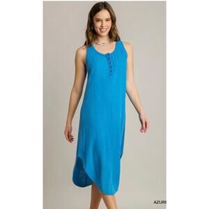 Umgee - Mineral Wash High Low Hem Midi Dress - Large